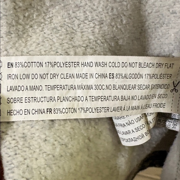 Forever 21 Women’s Hoodie Cardigan, Medium charcoal, gray fleece inside - Picture 6 of 7